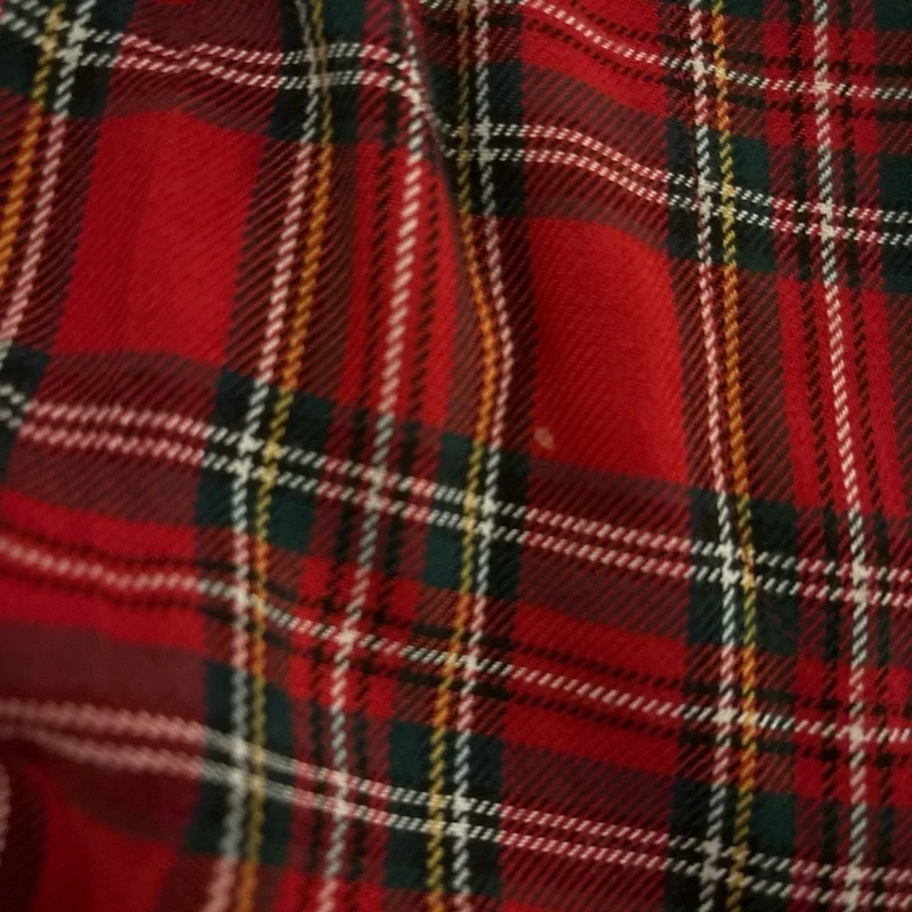 Vintage 90s Karen Scott Red Tartan Plaid Pleated High Waist Golf Mom Shorts 10